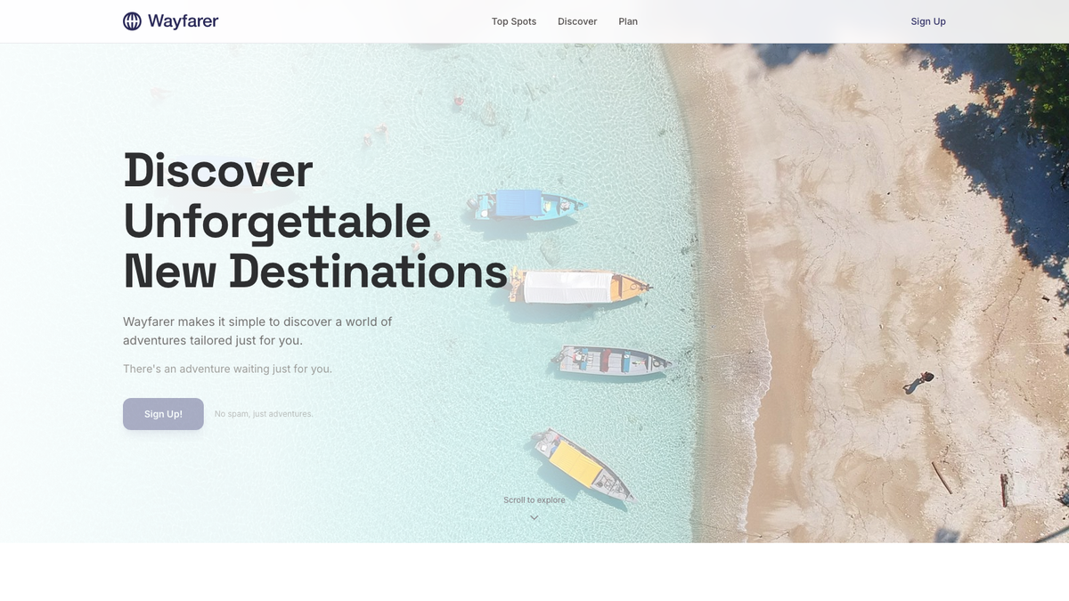 Wayfarer — Travel Discovery Platform